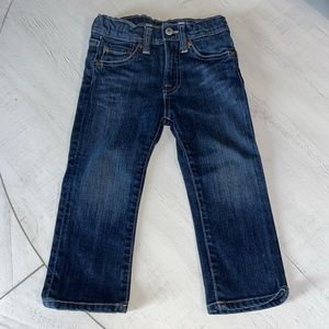 Lucky Brand Toddler Girl Skinny Jeans 2T Pink Embroidery on Pockets